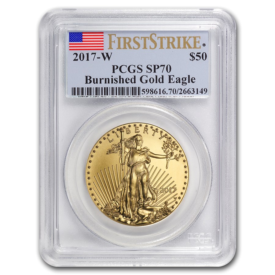 2017-W 1 oz Burnished Gold Eagle SP-70 PCGS (FirstStrike®)