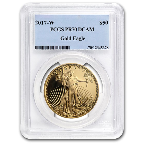 2017-W 1 oz Proof American Gold Eagle PR-70 DCAM PCGS 2017-W 1 oz Proof American Gold Eagle PR-70 DCAM PCGS