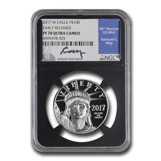 2017-W 1 oz Proof American Platinum Eagle PF-70 NGC (ER, Moy) 2017-W 1 oz Proof American Platinum Eagle PF-70 NGC (ER, Moy)