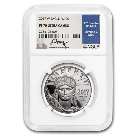 2017-W 1 oz Proof American Platinum Eagle PF-70 NGC (Moy) 2017-W 1 oz Proof American Platinum Eagle PF-70 NGC (Moy)