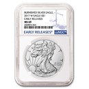 2017-W Burnished American Silver Eagle MS-69 NGC (Early Releases)