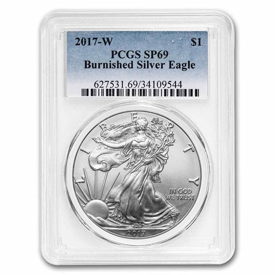 2017-W Burnished American Silver Eagle SP-69 PCGS 2017-W Burnished American Silver Eagle SP-69 PCGS