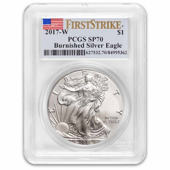 2017-W Burnished American Silver Eagle SP-70 PCGS 2017-W Burnished American Silver Eagle SP-70 PCGS