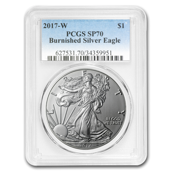 2017-W Burnished American Silver Eagle SP-70 PCGS 2017-W Burnished American Silver Eagle SP-70 PCGS