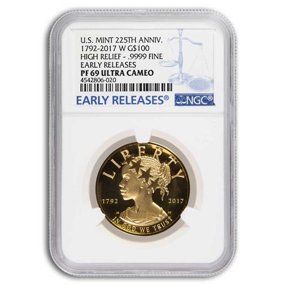 2017-W High Relief American Liberty Gold PF-69 NGC (ER) 2017-W High Relief American Liberty Gold PF-69 NGC (ER)