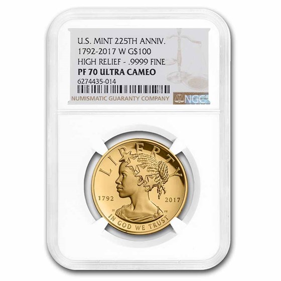 2017-W High Relief American Liberty Gold PF-70 UCAM NGC