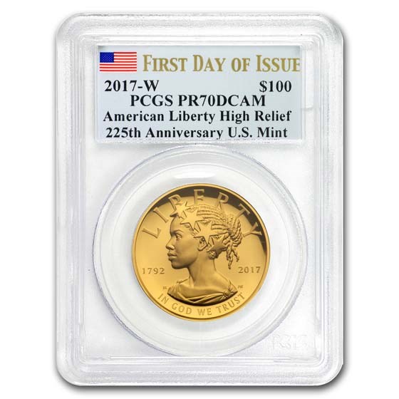 2017-W High Relief American Liberty Gold PR-70 PCGS (First Day) 2017-W High Relief American Liberty Gold PR-70 PCGS (First Day)