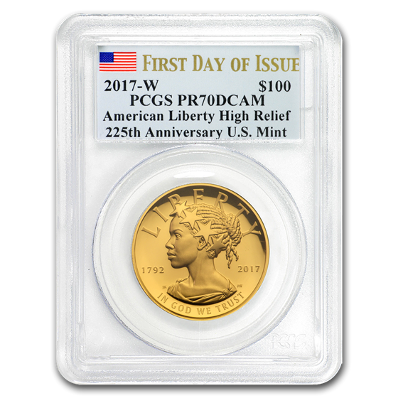 2017-W High Relief American Liberty Gold PR-70 PCGS (First Day) 2017-W High Relief American Liberty Gold PR-70 PCGS (First Day)