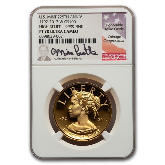 2017-W HR American Liberty Gold PF-70 NGC (Castle Signed)