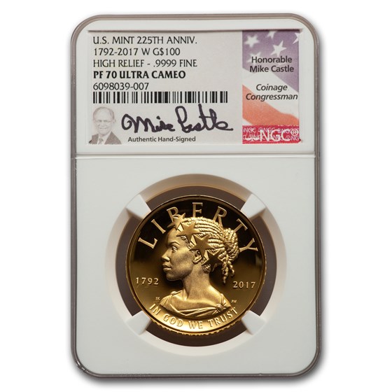 2017-W HR American Liberty Gold PF-70 NGC (Castle Signed) 2017-W HR American Liberty Gold PF-70 NGC (Castle Signed)