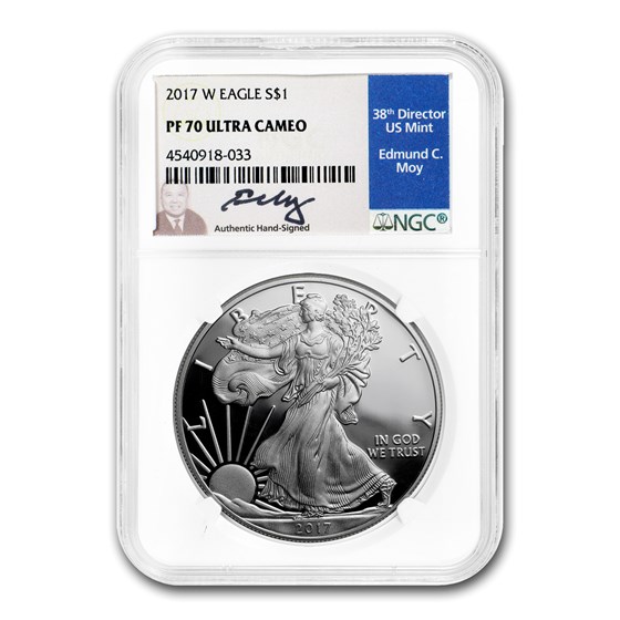 2017-W Proof American Silver Eagle PF-70 NGC (Moy) 2017-W Proof American Silver Eagle PF-70 NGC (Moy)