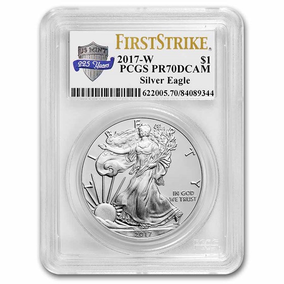 2017-W Proof American Silver Eagle PR-70 PCGS (FS, 225th Anniv) 2017-W Proof American Silver Eagle PR-70 PCGS (FS, 225th Anniv)