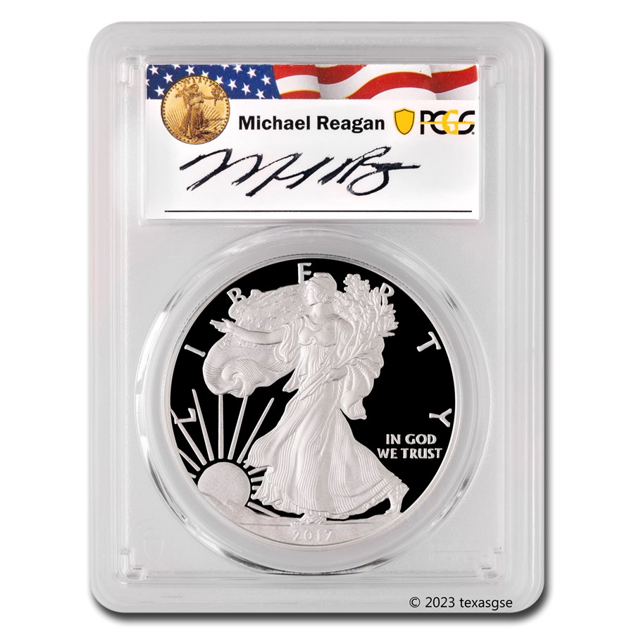 2017-W Proof American Silver Eagle PR-70 PCGS (Reagan)