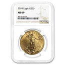 2018 1/2 oz American Gold Eagle MS-69 NGC