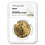 2018 1/2 oz American Gold Eagle MS-69 NGC