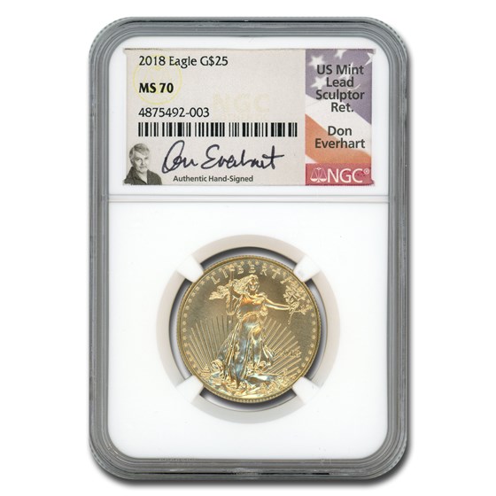 2018 1/2 oz American Gold Eagle MS-70 NGC (Everhart) 2018 1/2 oz American Gold Eagle MS-70 NGC (Everhart)