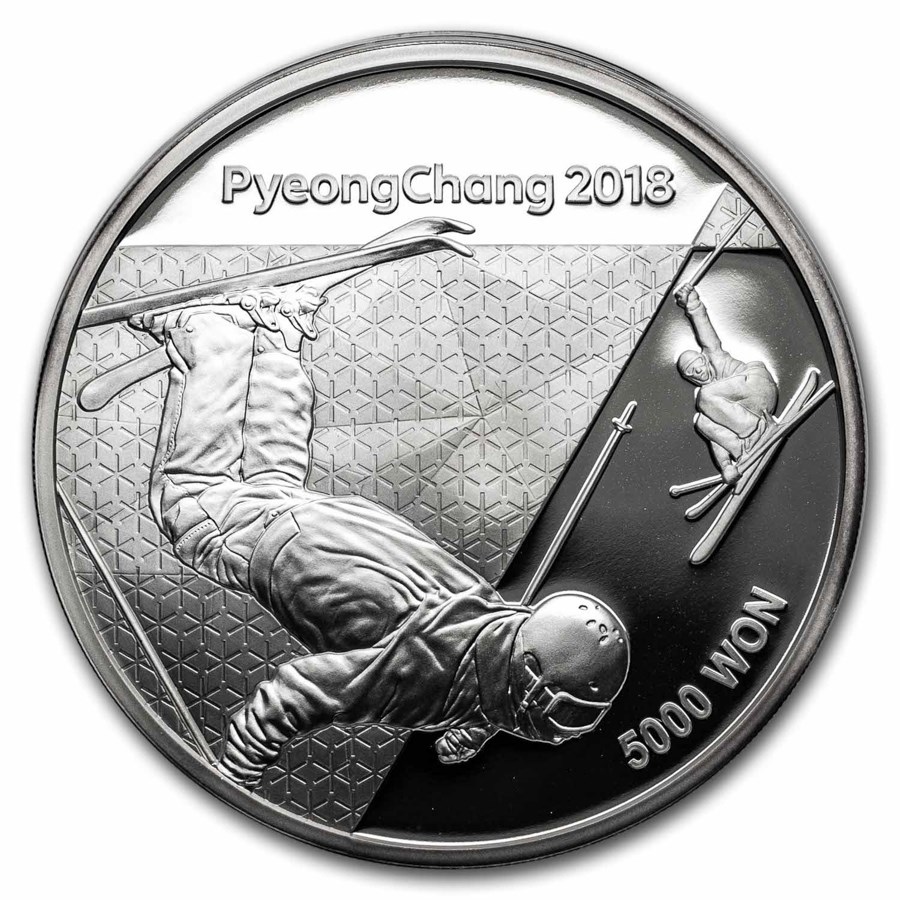 2018 1/2 oz Silver PyeongChang Winter Olympic Freestyle Proof