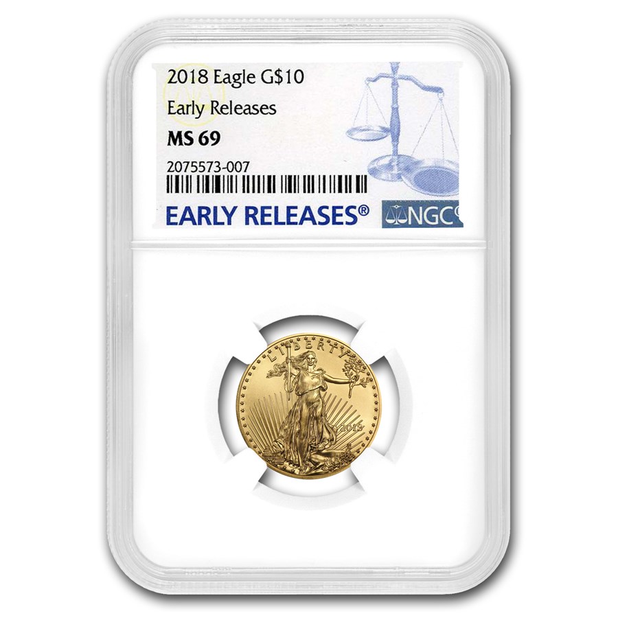 2018 1/4 oz American Gold Eagle MS-69 NGC (Early Releases)