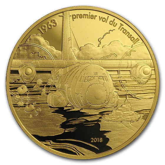 2018 1/4 oz Proof Gold €50 Aviation & History (Transall) 2018 1/4 oz Proof Gold €50 Aviation & History (Transall)