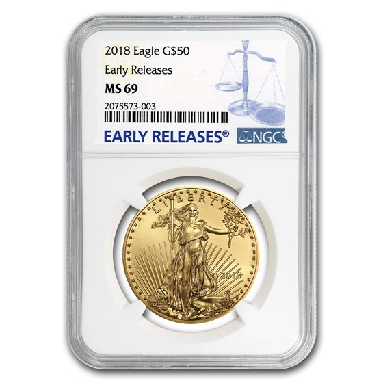 2018 1 oz American Gold Eagle MS-69 NGC (Early Releases) 2018 1 oz American Gold Eagle MS-69 NGC (Early Releases)