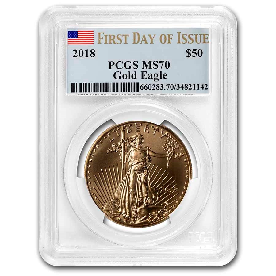 2018 1 oz American Gold Eagle MS-70 PCGS (FDI)