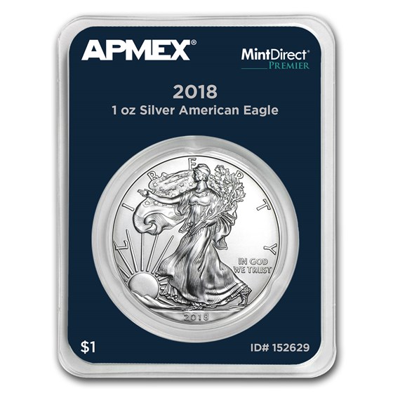 2018 1 oz American Silver Eagle (MintDirect® Premier Single) 2018 1 oz American Silver Eagle (MintDirect® Premier Single)