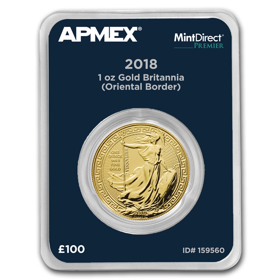 2018 1 oz Gold Britannia Oriental Border (MintDirect® Premier)