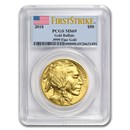 2018 1 oz Gold Buffalo MS-69 PCGS (FirstStrike®, Flag Label)