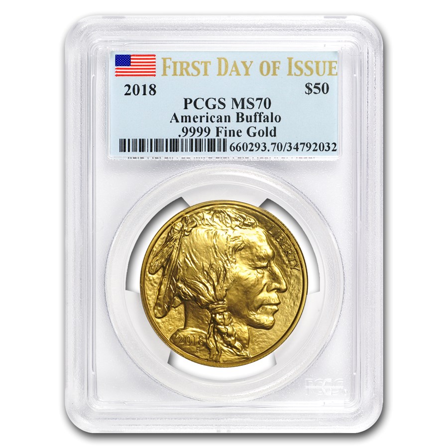 2018 1 oz Gold Buffalo MS-70 PCGS (First Day of Issue)