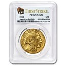 2018 1 oz Gold Buffalo MS-70 PCGS (FirstStrike®, Buffalo Label)