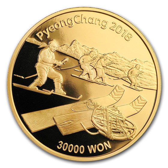 2018 1 oz Gold PyeongChang Winter Olympic Gorosoi Proof 2018 1 oz Gold PyeongChang Winter Olympic Gorosoi Proof