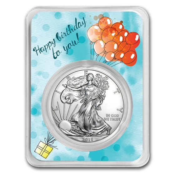 2018 1 oz Silver American Eagle - Birthday Balloons 2018 1 oz Silver American Eagle - Birthday Balloons