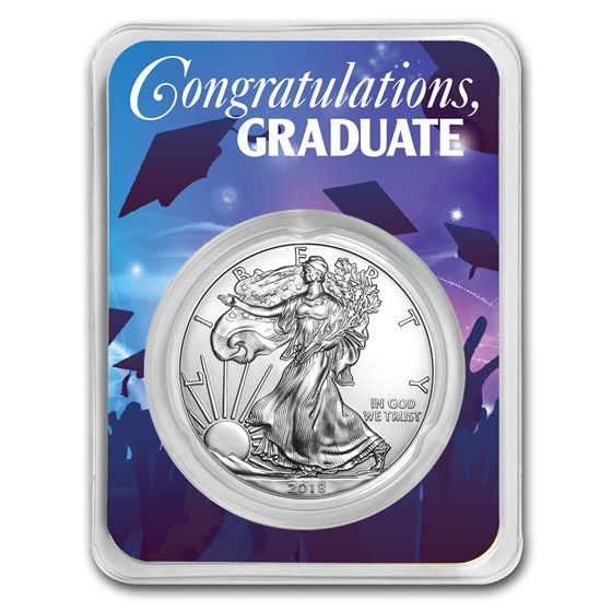 2018 1 oz Silver American Eagle - Graduation Party 2018 1 oz Silver American Eagle - Graduation Party