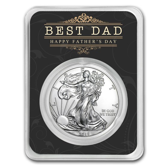 2018 1 oz Silver American Eagle - Happy Father's Day - Best Dad 2018 1 oz Silver American Eagle - Happy Father's Day - Best Dad