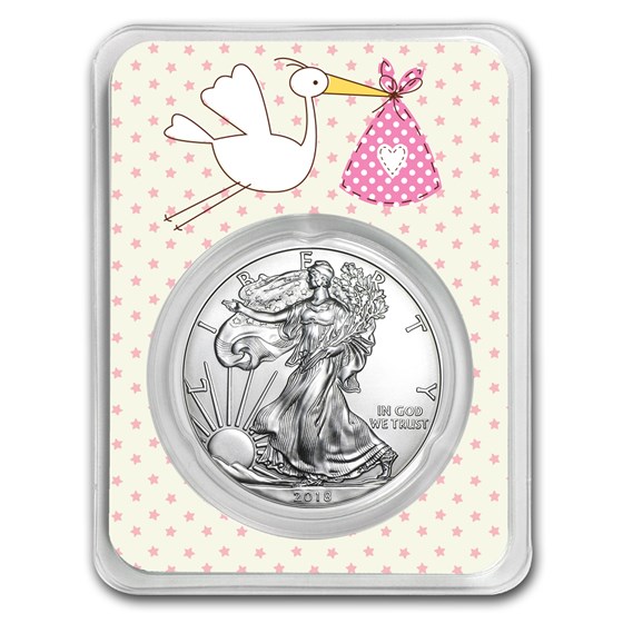 2018 1 oz Silver American Eagle - It's A Girl Delivery 2018 1 oz Silver American Eagle - It's A Girl Delivery