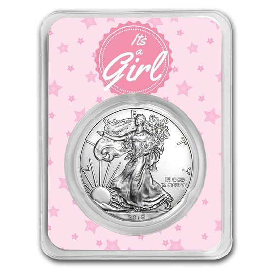 2018 1 oz Silver American Eagle - It's A Girl Stars 2018 1 oz Silver American Eagle - It's A Girl Stars