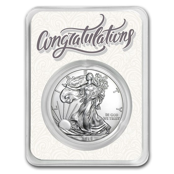 2018 1 oz Silver American Eagle - Just Married Congratulations 2018 1 oz Silver American Eagle - Just Married Congratulations