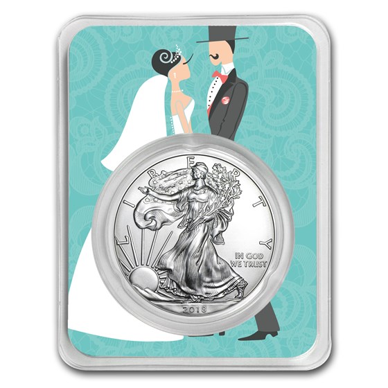 2018 1 oz Silver American Eagle - Just Married Couple 2018 1 oz Silver American Eagle - Just Married Couple
