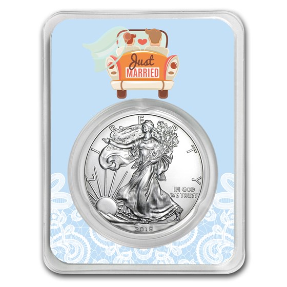 2018 1 oz Silver American Eagle - Just Married Honeymoon 2018 1 oz Silver American Eagle - Just Married Honeymoon