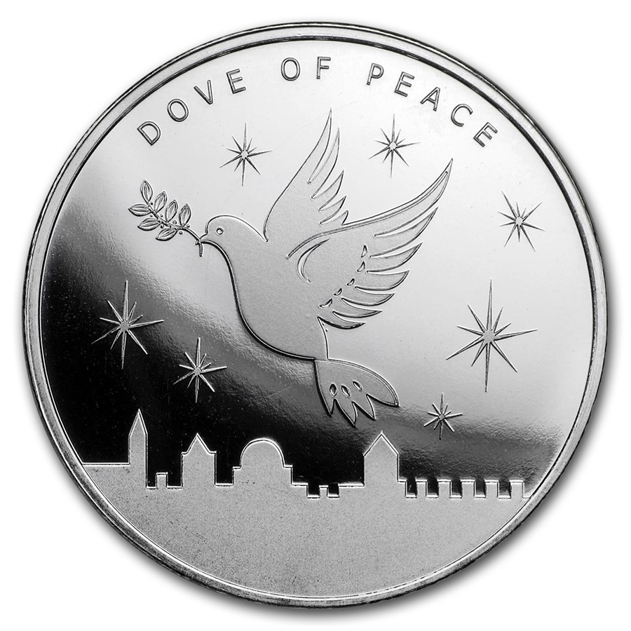2018 1 oz Silver Round - Holy Land Mint (Dove of Peace)
