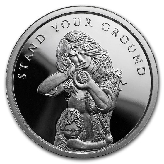 2018 1 oz Silver Shield Prf Round - MiniMintage Stand Your Ground 2018 1 oz Silver Shield Prf Round - MiniMintage Stand Your Ground