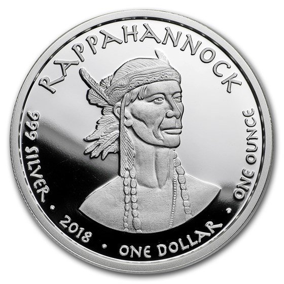 2018 1 oz Silver State Dollars Virginia Bat Proof 2018 1 oz Silver State Dollars Virginia Bat Proof