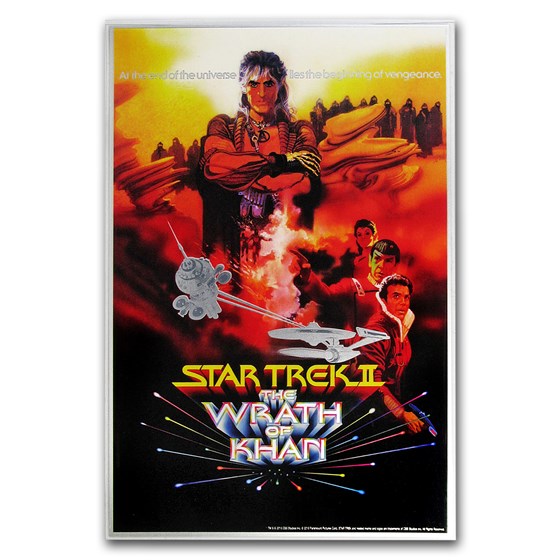 2018 35 gram Silver Star Trek II: The Wrath of Khan Foil