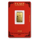 2018 5 gram Gold Bar - PAMP Suisse Year of the Dog (In Assay)