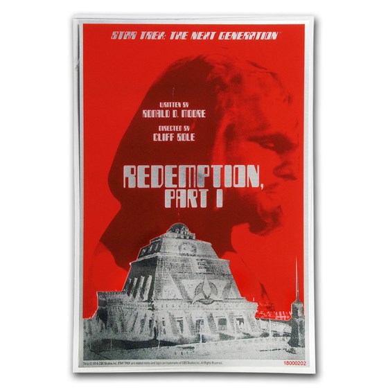 2018 5g Silver $1 Star Trek: Next Generation Redemption Foil Note 2018 5g Silver $1 Star Trek: Next Generation Redemption Foil Note