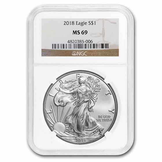 2018 American Silver Eagle MS-69 NGC