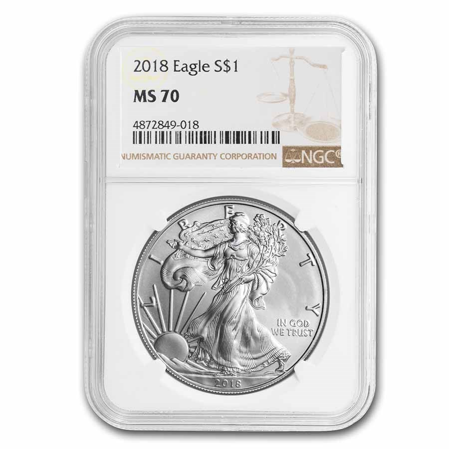 2018 American Silver Eagle MS-70 NGC