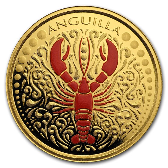 2018 Anguilla 1 oz Gold Lobster (Colorized)