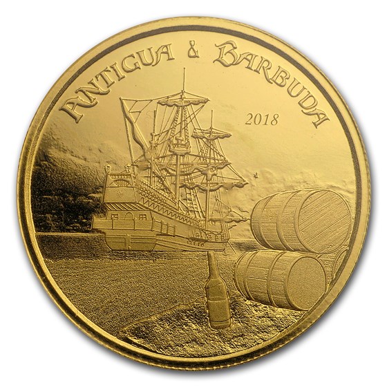 2018 Antigua & Barbuda 1 oz Gold Rum Runner BU 2018 Antigua & Barbuda 1 oz Gold Rum Runner BU