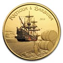 2018 Antigua & Barbuda 1 oz Gold Rum Runner (Colorized)